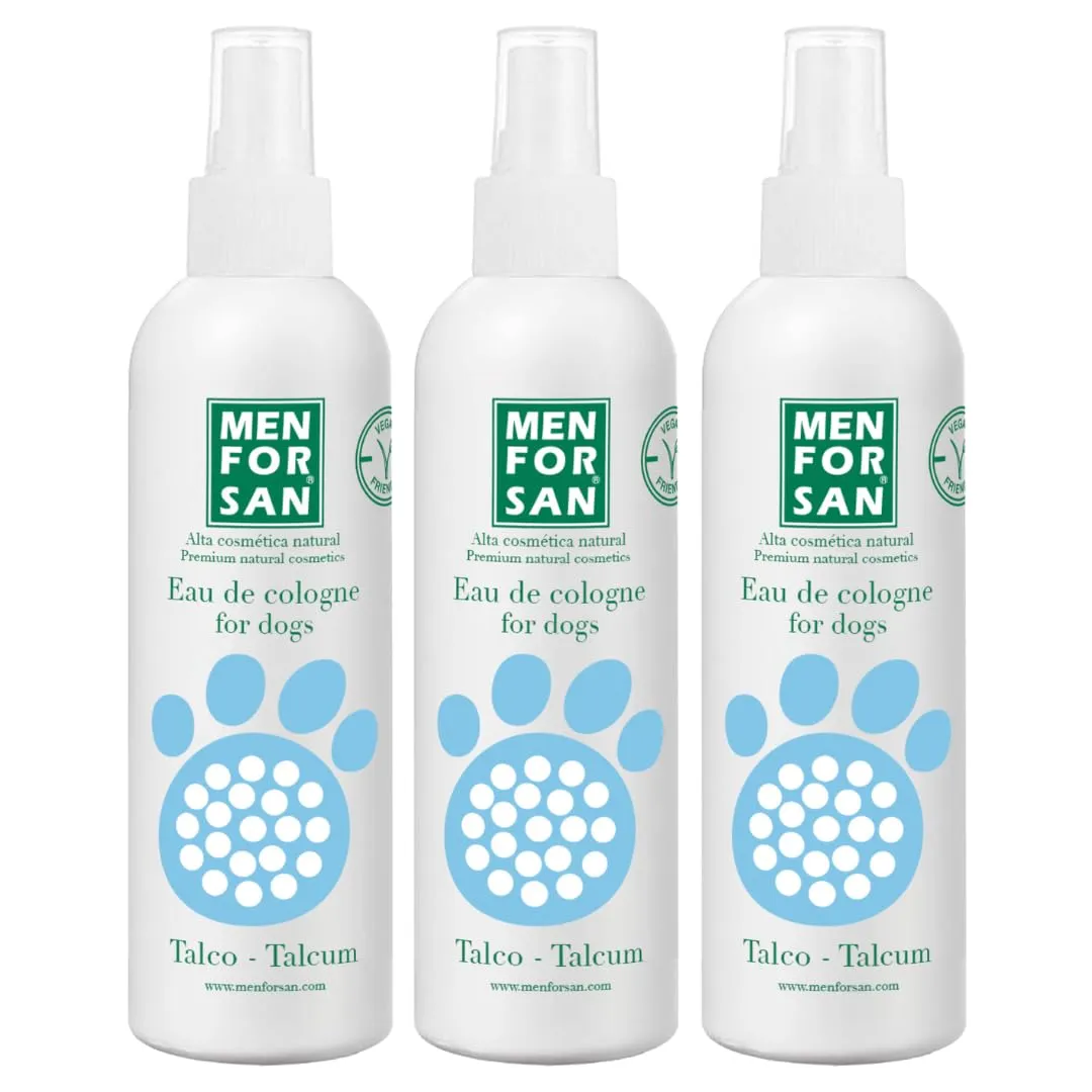 MENFORSAN Eau de Cologne Talco per cani, 125 ml, confezione da 3 - immagine 1