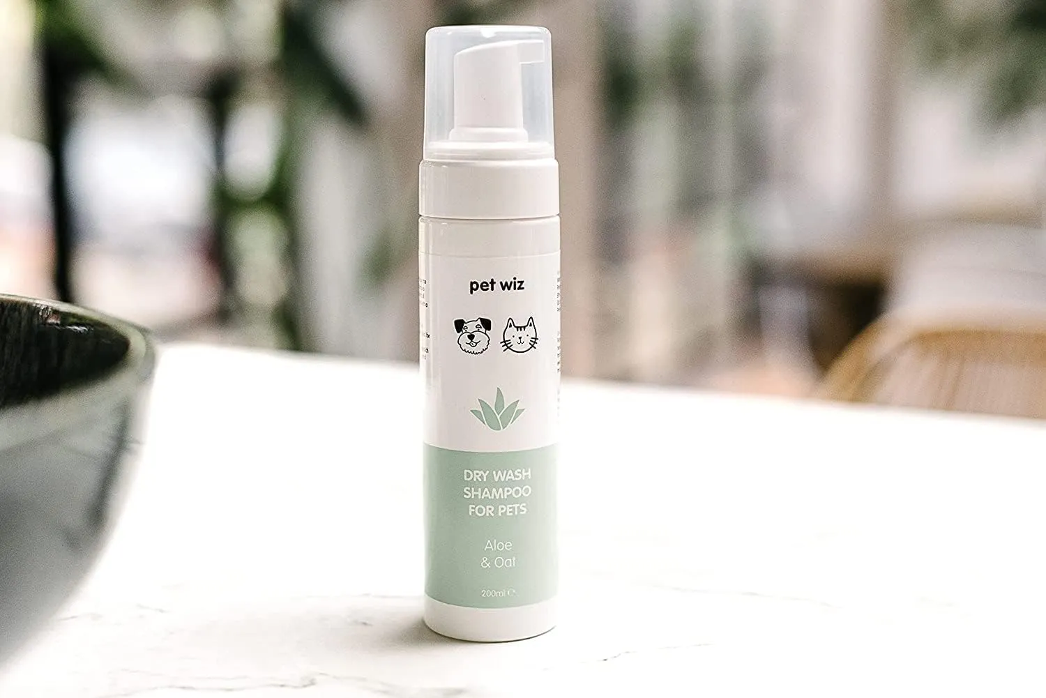 Shampoo per lavaggio a secco per animali domestici – Lenitivo e deodorante, ingredienti naturali, asciugatura rapida e senza risciacquo (aloe e avena) - immagine 2