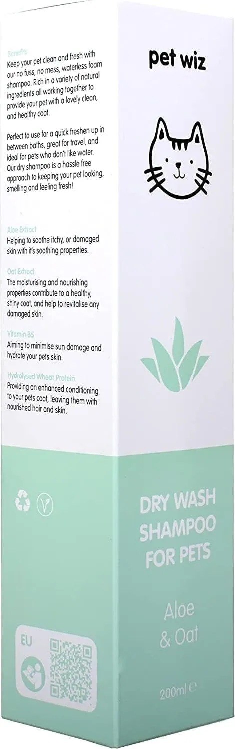 Shampoo per lavaggio a secco per animali domestici – Lenitivo e deodorante, ingredienti naturali, asciugatura rapida e senza risciacquo (aloe e avena) - immagine 5
