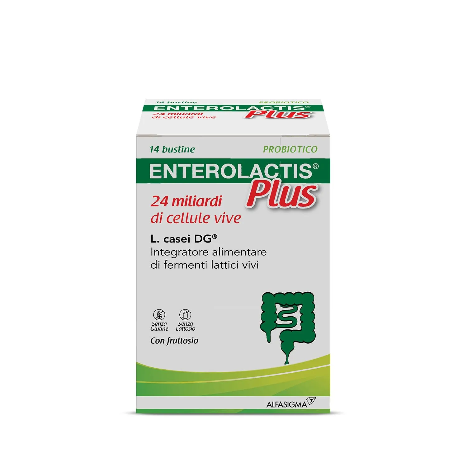 Enterolactis Plus, confezione da 14 bustine: fermenti lattici, probiotici, supporto per equilibrare la flora intestinale alterata - immagine 1