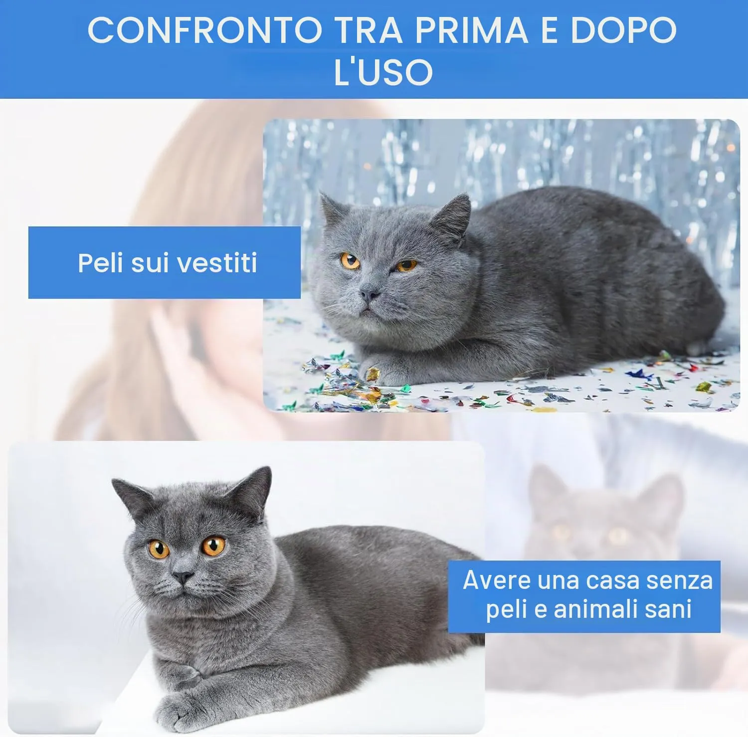 Mesybveo Spazzola Per Cani e Gatto Pelo Lungo, Spazzola Nodi Cani 17+9 Doppia Faccia, Pettine Rastrello per Cani Rimuove Sottopelo, Manico Antiscivolo con Foro per Appendere, per Gatti, Cani - immagine 2