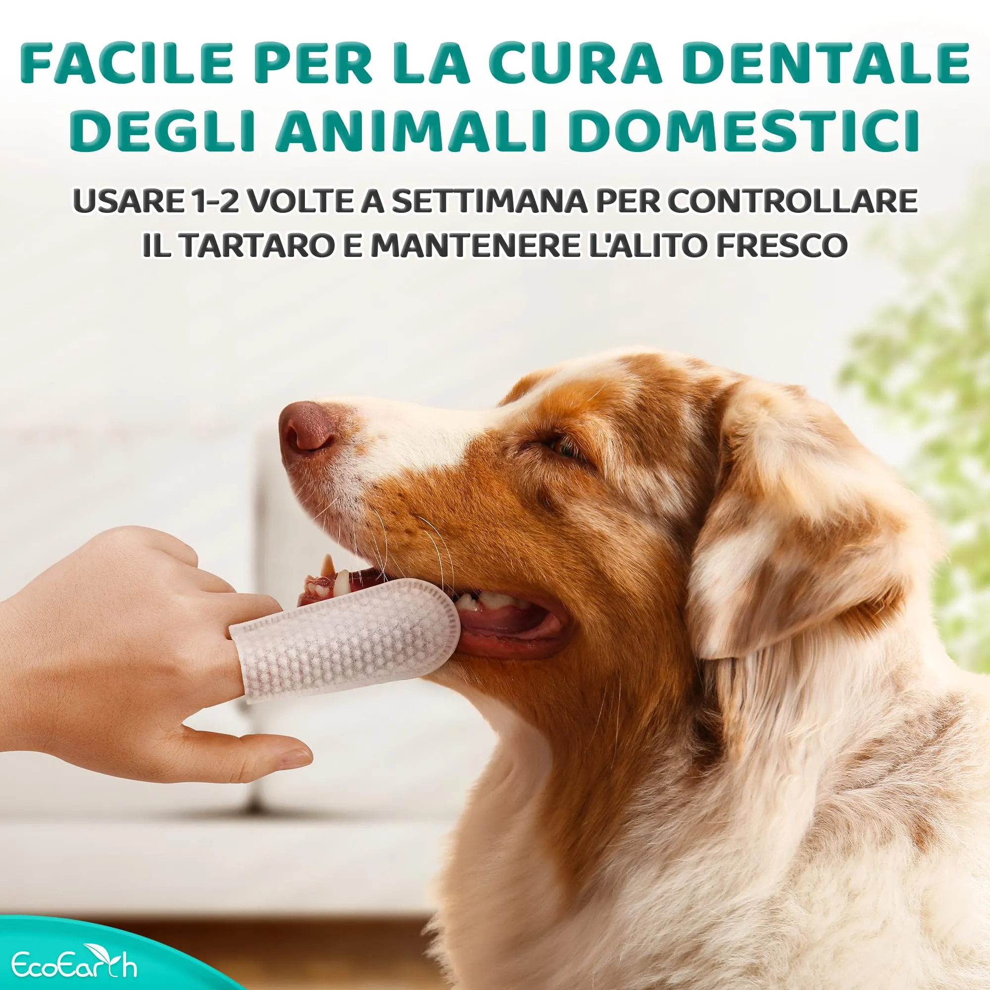 Salviette per la pulizia dei denti di alta qualità per cani e gatti - 100 pezzi - Dischetti per la cura dentale degli animali domestici per un alito fresco e un'igiene orale - immagine 4