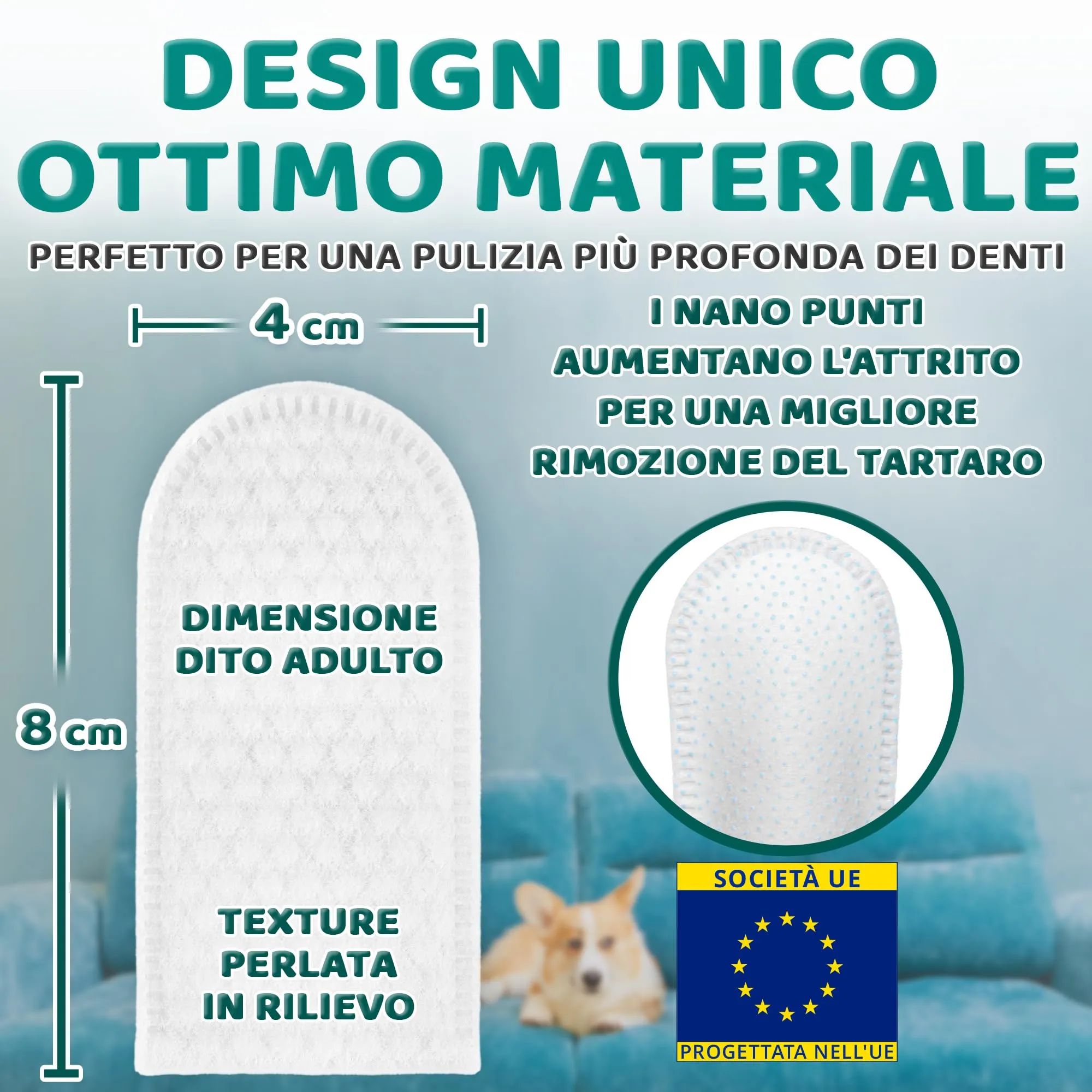 Salviette per la pulizia dei denti di alta qualità per cani e gatti - 100 pezzi - Dischetti per la cura dentale degli animali domestici per un alito fresco e un'igiene orale - immagine 6