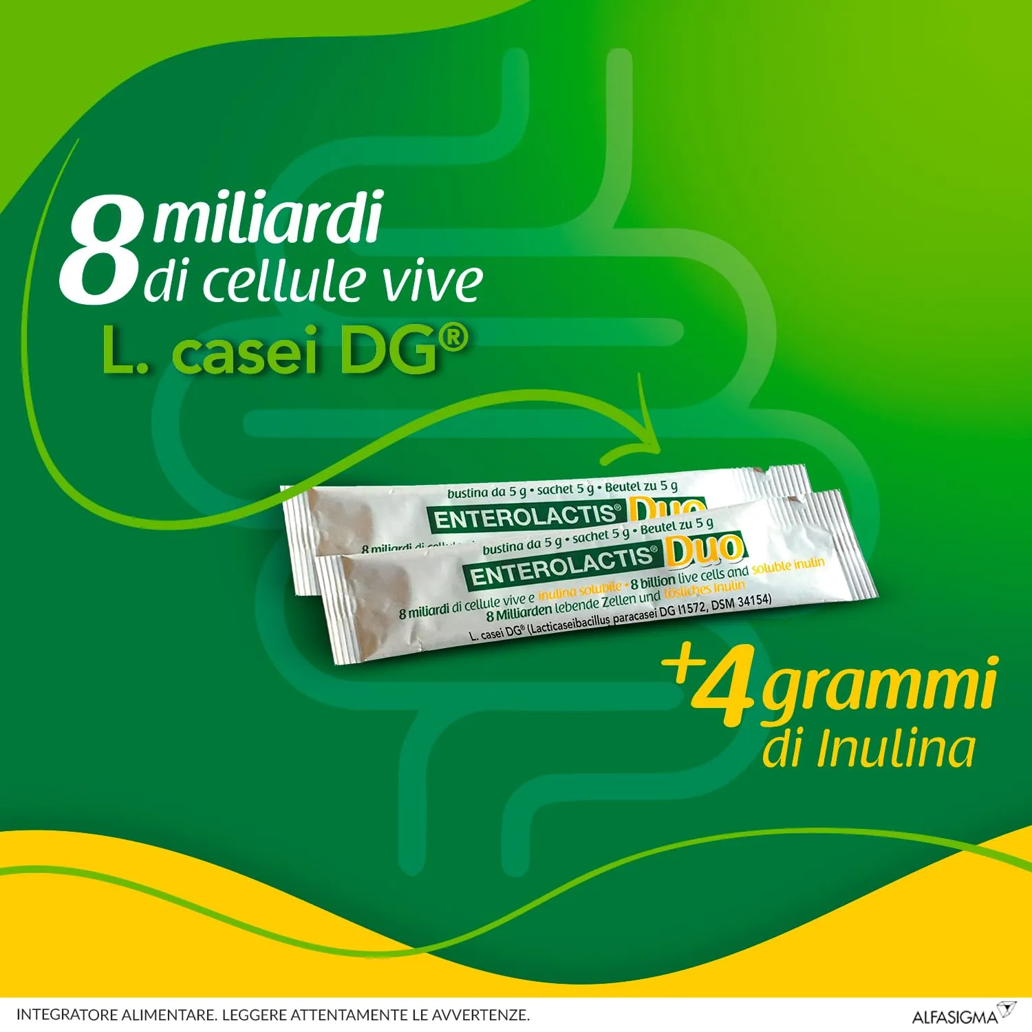 Enterolactis Duo, confezione da 60 bustine solubili: fermenti lattici, probiotici che aiutano a favorire l’equilibrio intestinale - immagine 2