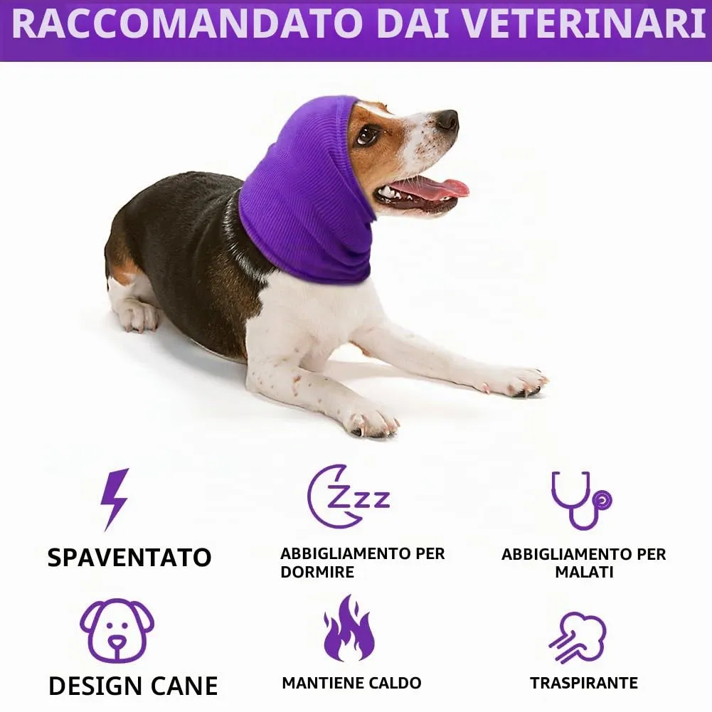Aomig Paraorecchie per Cani,Scaldaorecchie per Cani e Collo con Cancellazione del Rumore Protezione, Scaldacollo e Orecchie per Alleviare l'ansia e Calmante, Mantenere al Caldo, Riduzione del Rumore - immagine 4