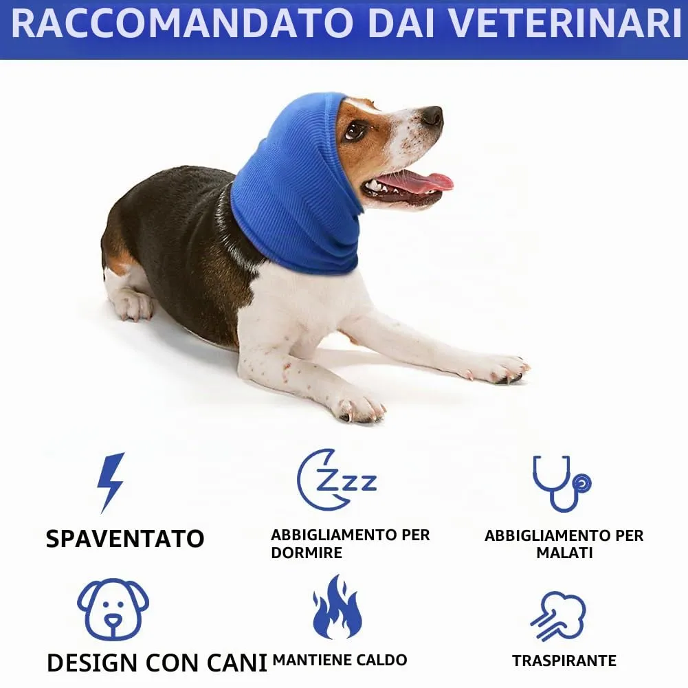 Aomig Paraorecchie per Cani,Scaldaorecchie per Cani e Collo con Cancellazione del Rumore Protezione, Scaldacollo e Orecchie per Alleviare l'ansia e Calmante, Mantenere al Caldo, Riduzione del Rumore - immagine 4