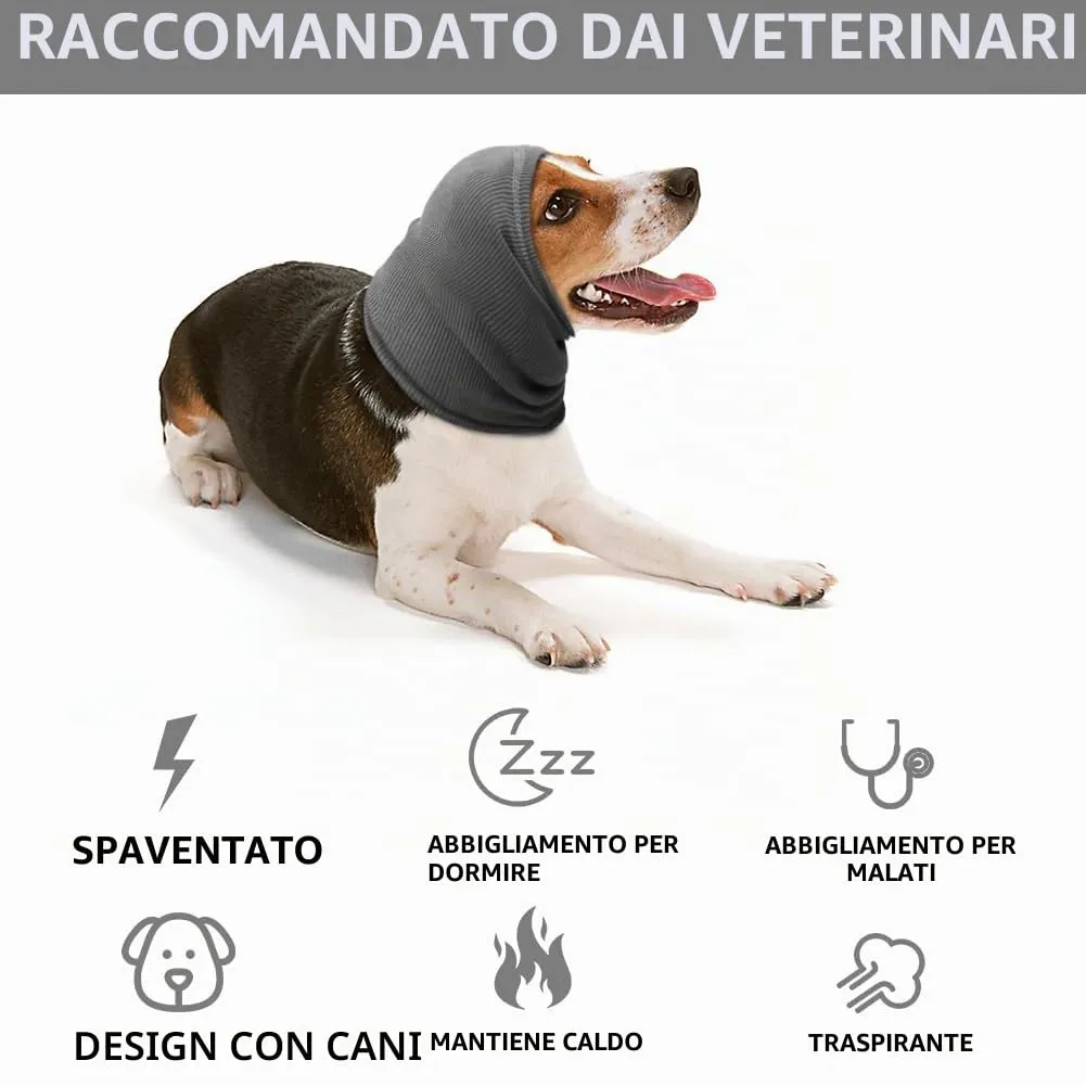 Aomig Paraorecchie per Cani,Scaldaorecchie per Cani e Collo con Cancellazione del Rumore Protezione, Scaldacollo e Orecchie per Alleviare l'ansia e Calmante, Mantenere al Caldo, Riduzione del Rumore - immagine 4