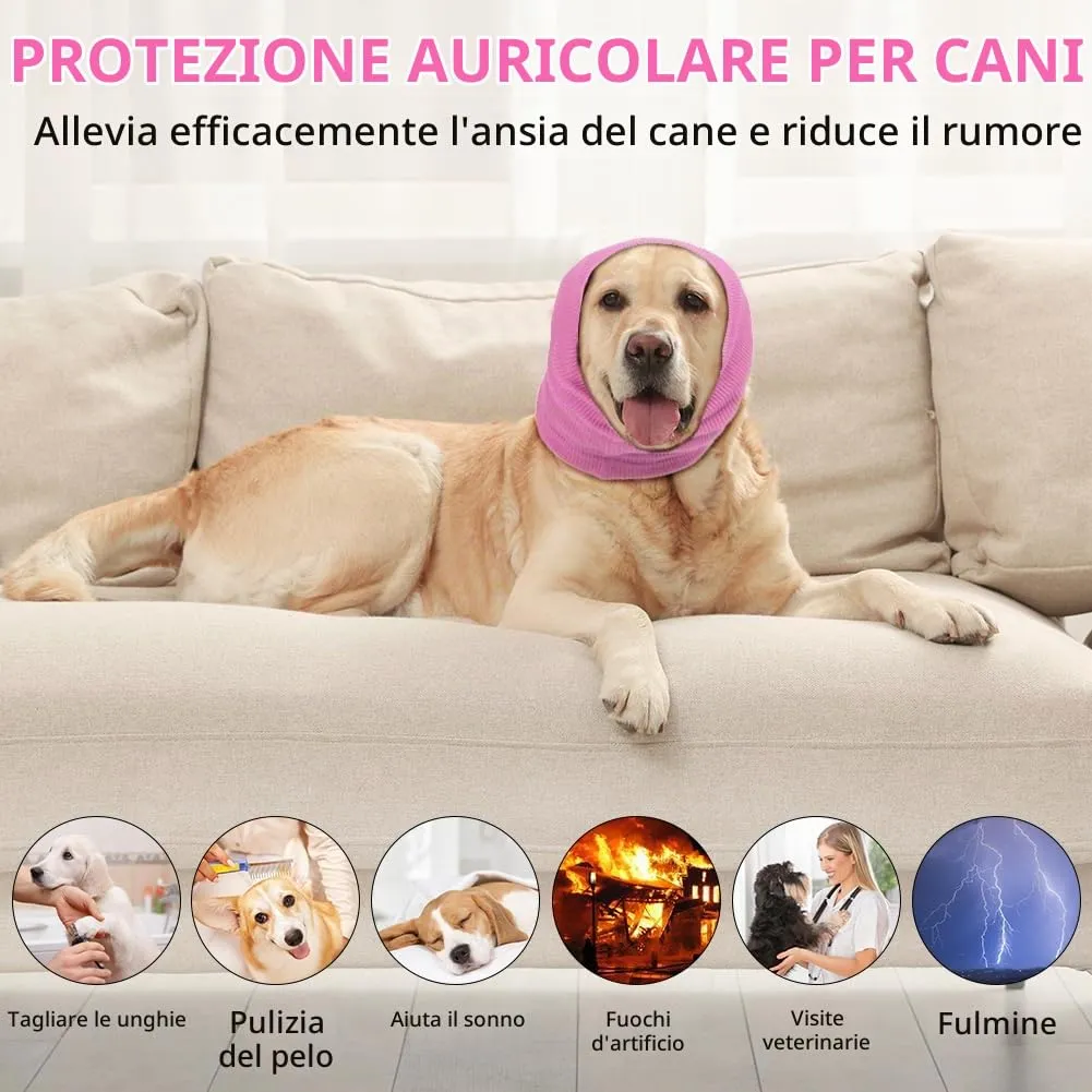 Aomig Paraorecchie per Cani,Scaldaorecchie per Cani e Collo con Cancellazione del Rumore Protezione, Scaldacollo e Orecchie per Alleviare l'ansia e Calmante, Mantenere al Caldo, Riduzione del Rumore - immagine 5