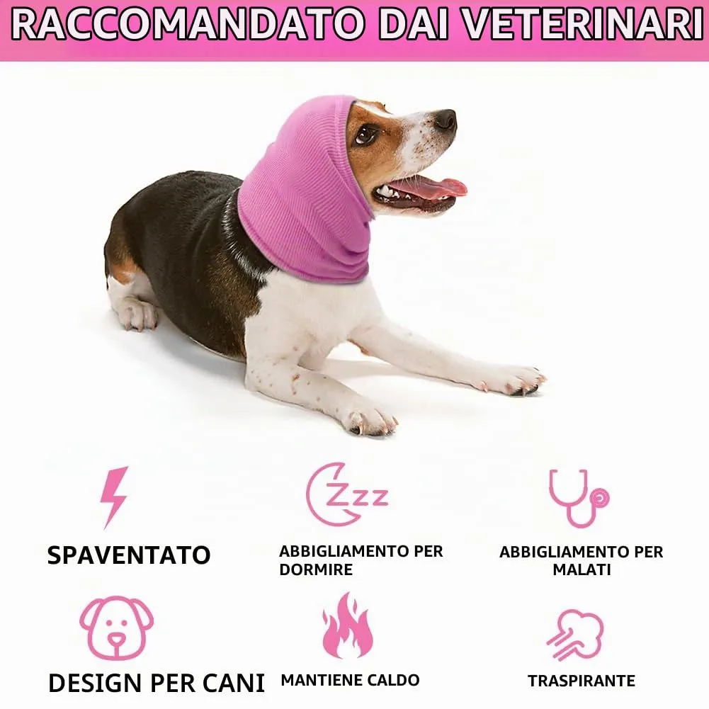 Aomig Paraorecchie per Cani,Scaldaorecchie per Cani e Collo con Cancellazione del Rumore Protezione, Scaldacollo e Orecchie per Alleviare l'ansia e Calmante, Mantenere al Caldo, Riduzione del Rumore - immagine 4