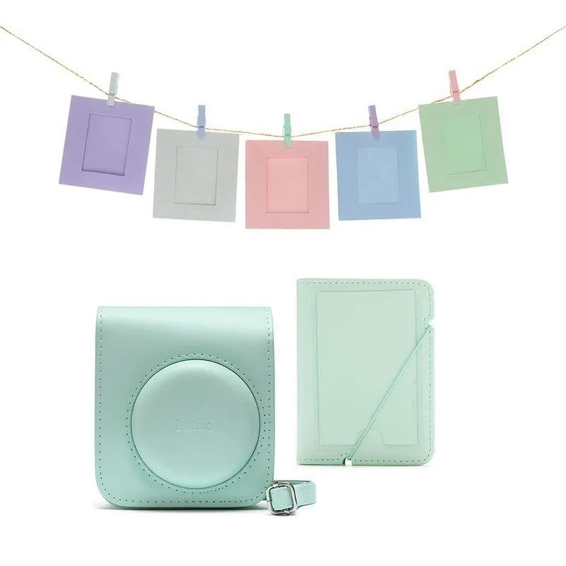 Kit fotocamera Fujifilm Instax Mini 12 Verde con custodia e accessori - immagine 1