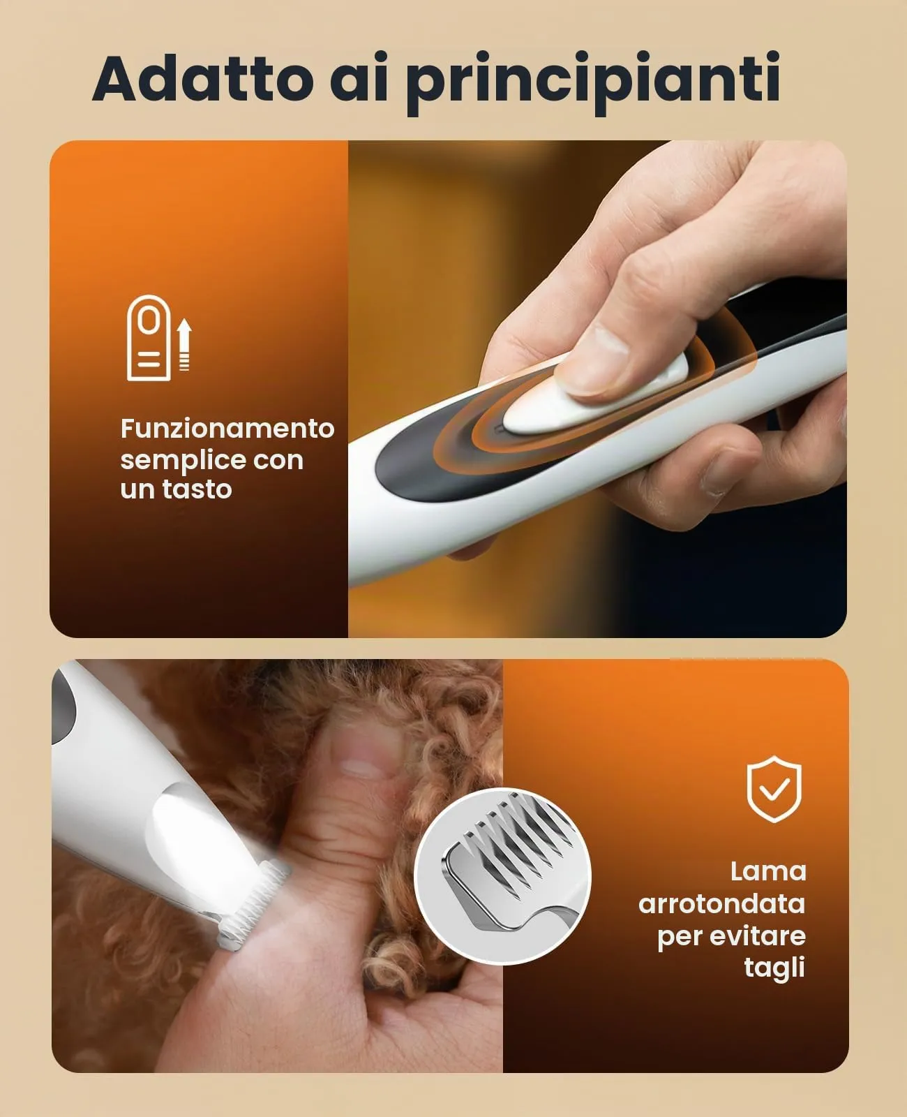 oneisall Tagliazampe per cani con luce a LED, silenzioso, Paw Trim Pro dr zampe, ricaricabile per zampe, occhi, orecchie, viso - immagine 6