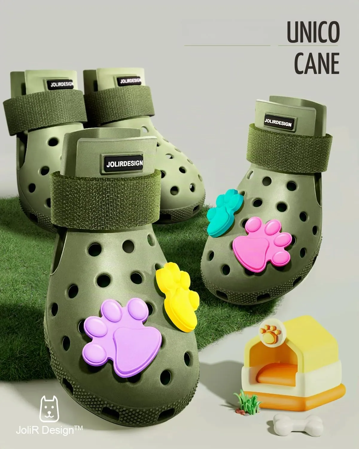 Scarpe per cani per pavimenti caldi - Stivali per cani di taglia piccola, media e grande, Stivali per cani protezioni per zampe, facili da mettere e togliere, antiscivolo, impermeabili, scarpette per - immagine 5