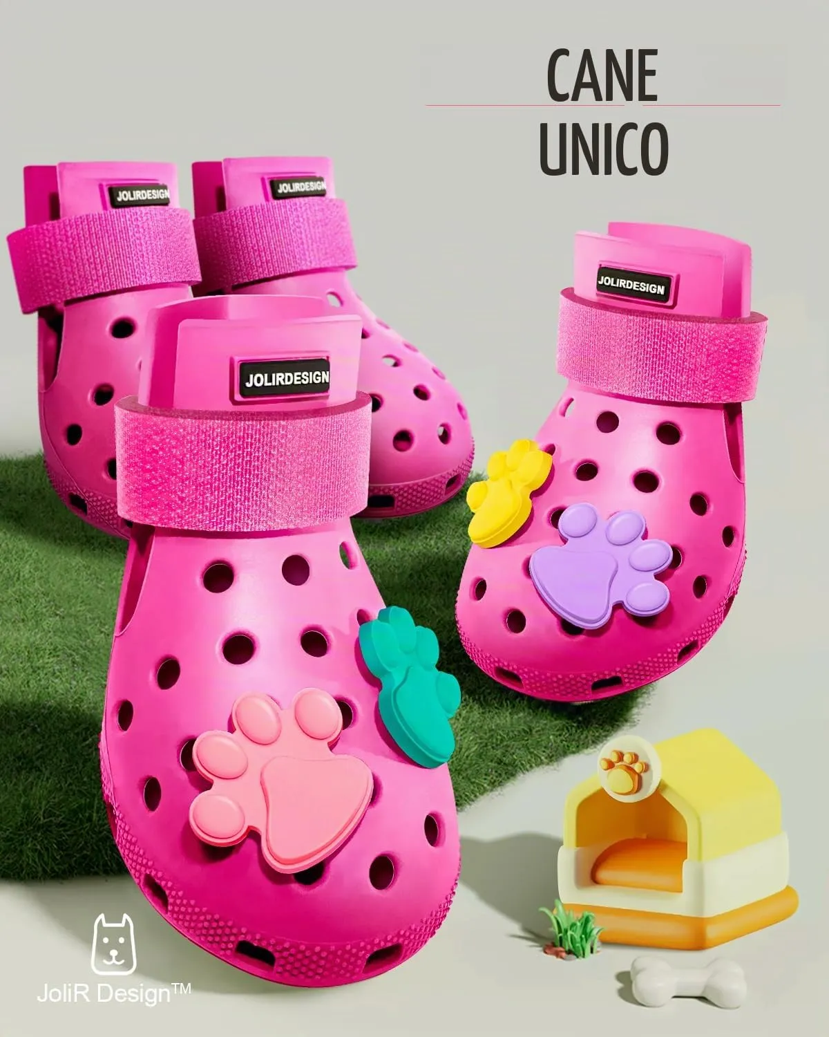 Scarpe per cani per pavimenti caldi - Stivali per cani piccoli, medi e grandi, protezioni per zampe dei cani, facili da mettere e togliere, antiscivolo, impermeabili, scarpette per cani facili da - immagine 5