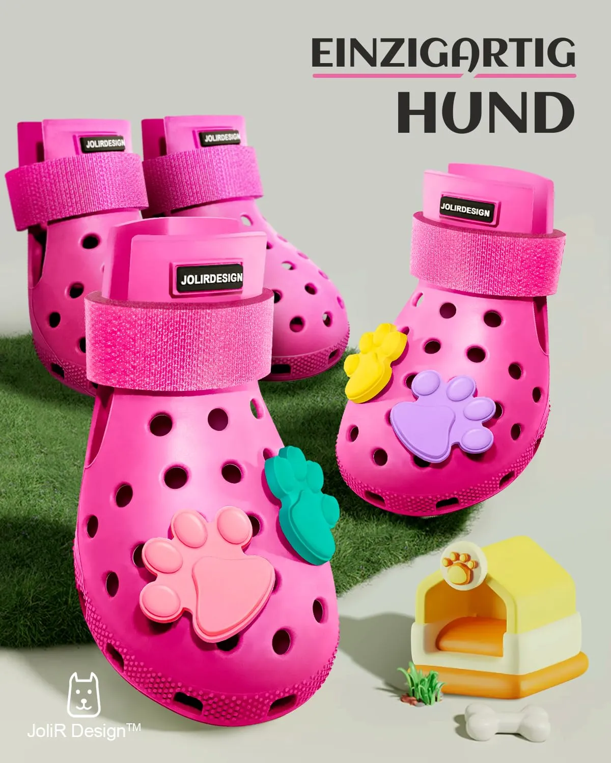 Scarpe per Cani per Pavimento Caldo - Stivali per Cani di Taglia Piccola, Media e Grande, Protezioni per Zampe dei Cani, Facili da Mettere e Togliere, Antiscivolo, Impermeabili, Scarpette per Cani - immagine 5