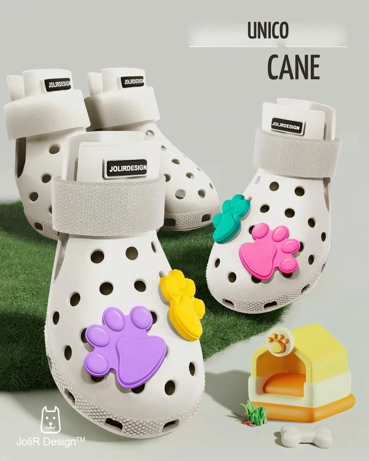 Scarpe per cani per pavimentazione calda - Stivali per cani di taglia piccola, media e grande, protezioni per le zampe, facili da indossare e togliere, antiscivolo, impermeabili, stivaletti per cani - immagine 5