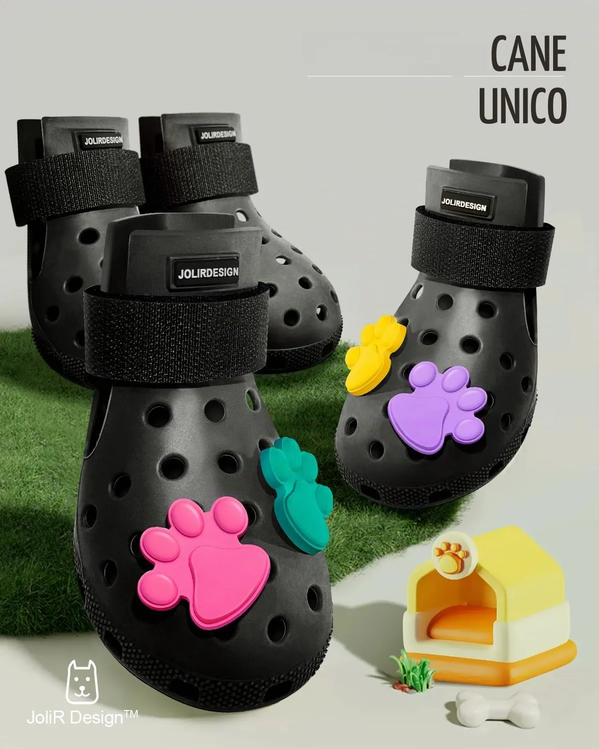 Scarpe per cani per pavimenti caldi - Stivali per cani di taglia piccola, media e grande, protezioni per zampe dei cani, facili da mettere e togliere, antiscivolo, impermeabili, scarpette per cani - immagine 5