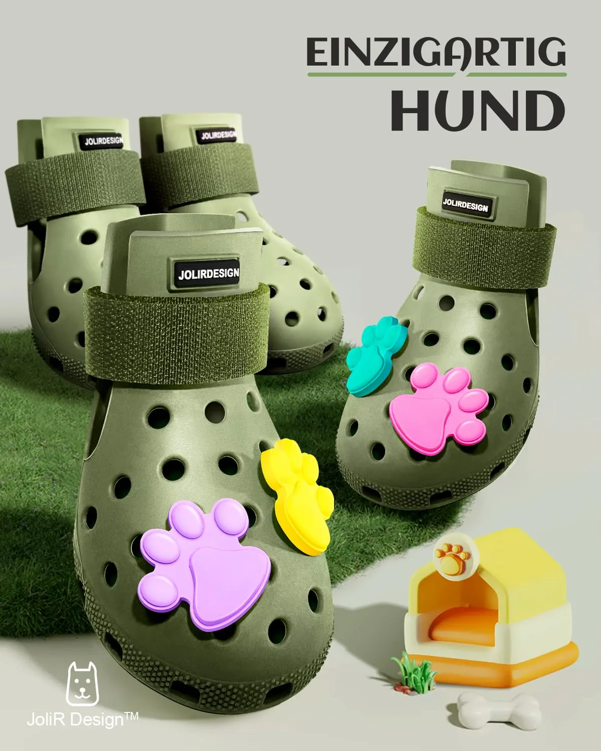 Scarpe per cani per pavimentazione calda - Stivali per cani di taglia piccola, media e grande, Stivali per cani protezioni per zampe, facili da indossare e togliere, antiscivolo, impermeabili - immagine 5