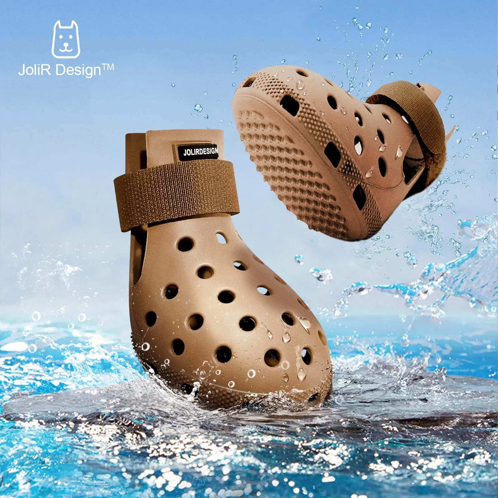 Scarpe per cani per pavimentazione calda, stivali per cani di taglia piccola, media e grande, protezioni per zampe, facili da indossare e togliere, antiscivolo, impermeabili, facili da pulire, per - immagine 3