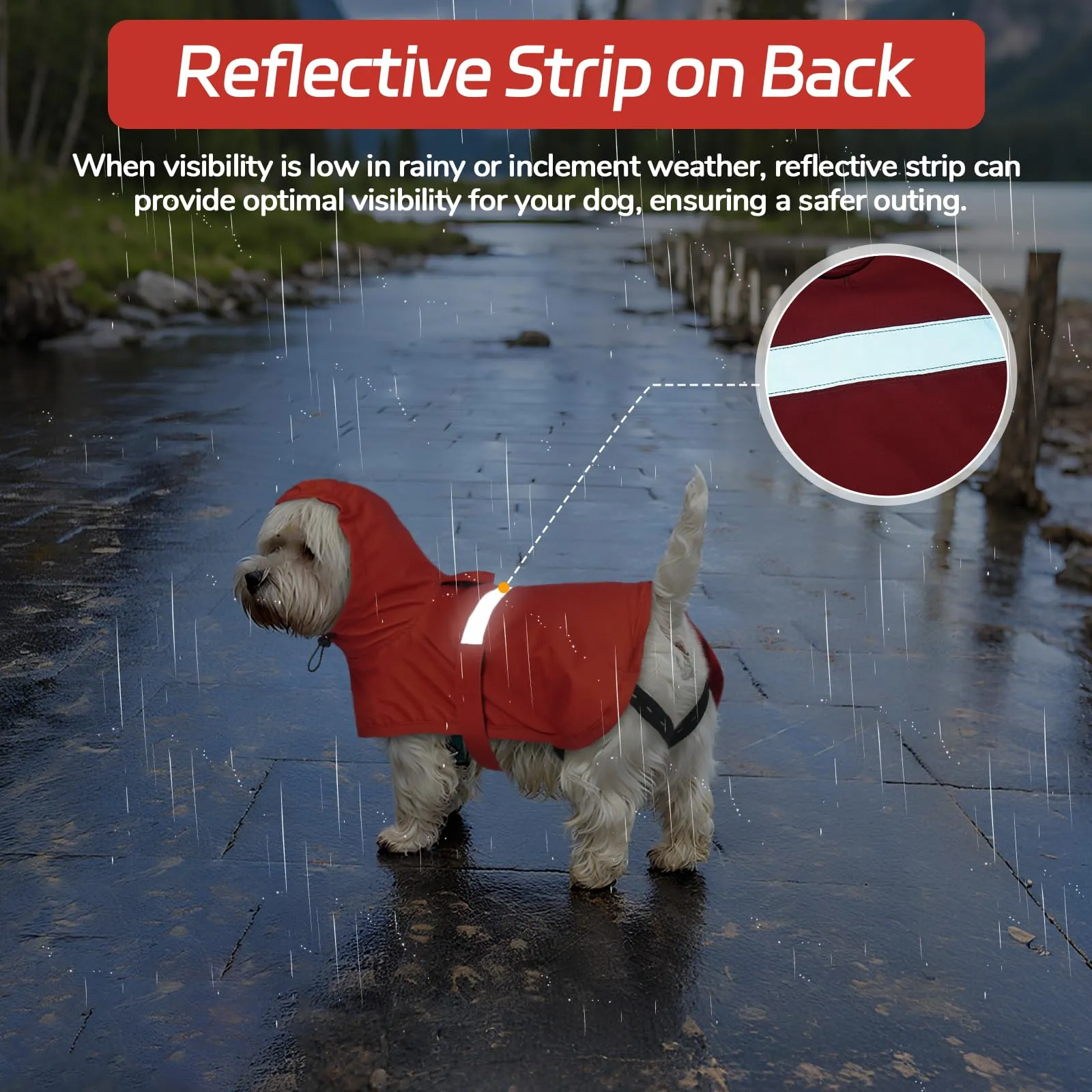 LeLePet Cappotto Impermeabile per Cani, Giacca Resistente all'Acqua per - immagine 4
