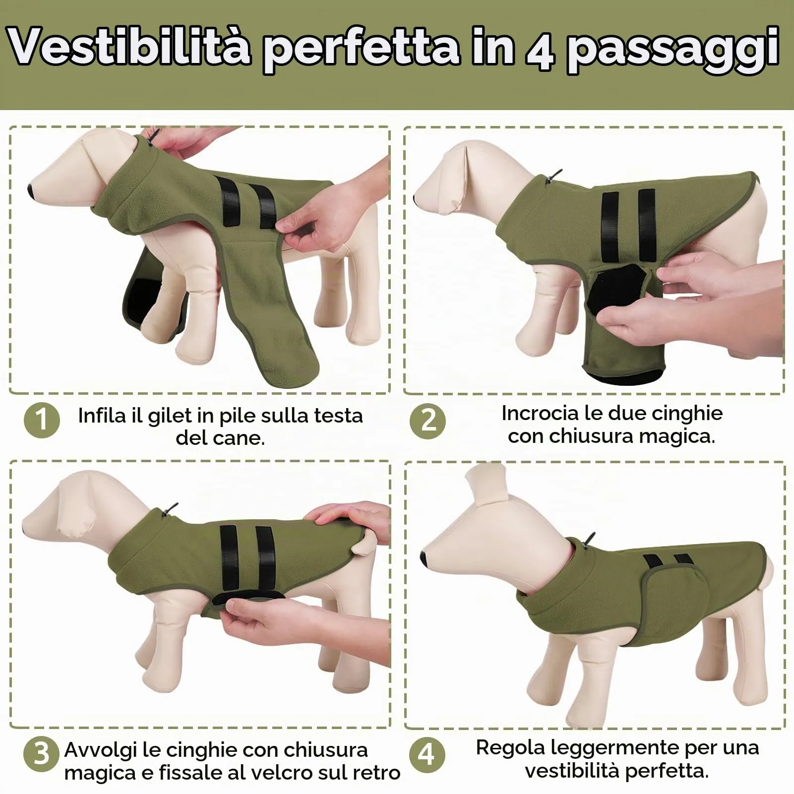 Queenmore Maglione Cane In Pile, Giacca Con Cappuccio Per Cani Piccoli - immagine 6