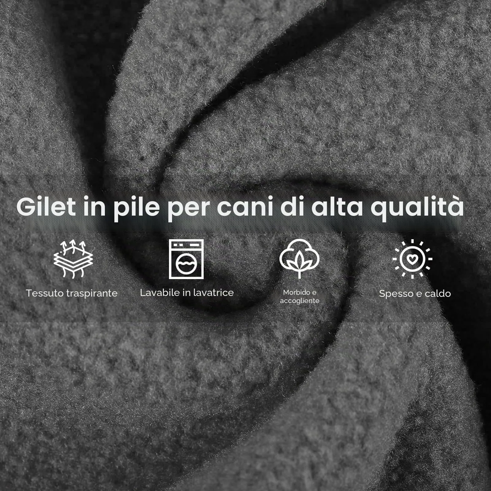 Queenmore Maglione In Pile Per Cani Grandi, Giacca Invernale Per Levrieri - immagine 2