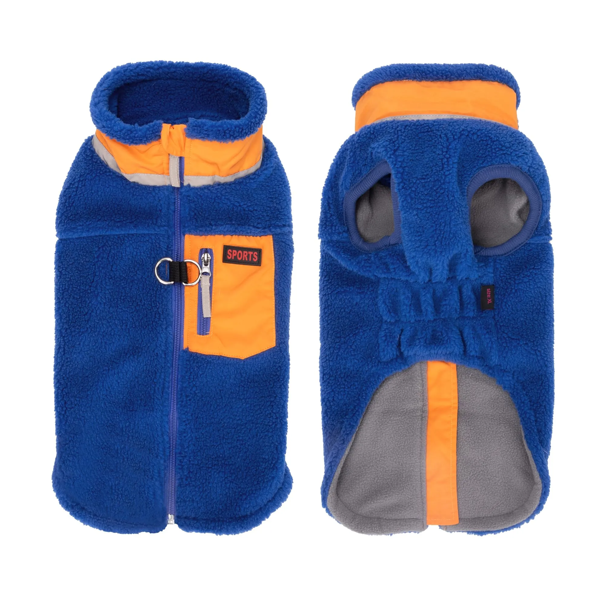 FEimaX Cappotto per Cani Invernale Giacca in Pile Calda con Anello a D, Gilet Cane Antivento Cucciolo Vestiti Caldo per Cani di Piccola e Media Taglia - immagine 1