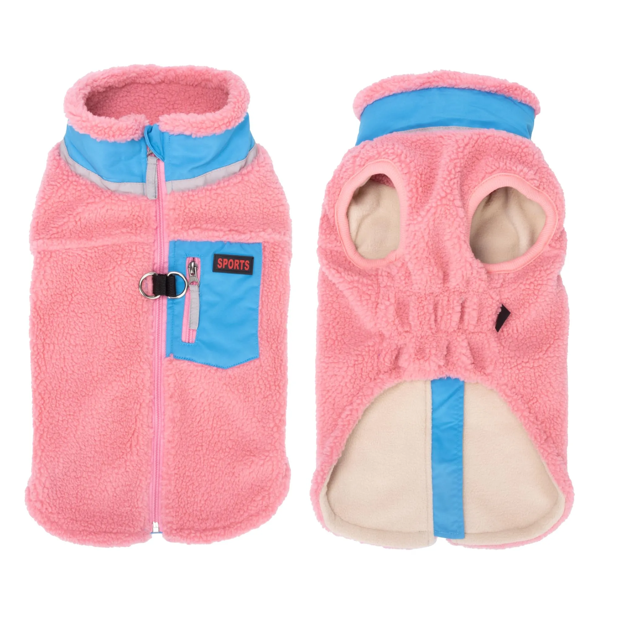 FEimaX Cappotto per Cani Invernale Giacca in Pile Calda con Anello a D, Gilet Cane Antivento Cucciolo Vestiti Caldo per Cani di Piccola e Media Taglia - immagine 1