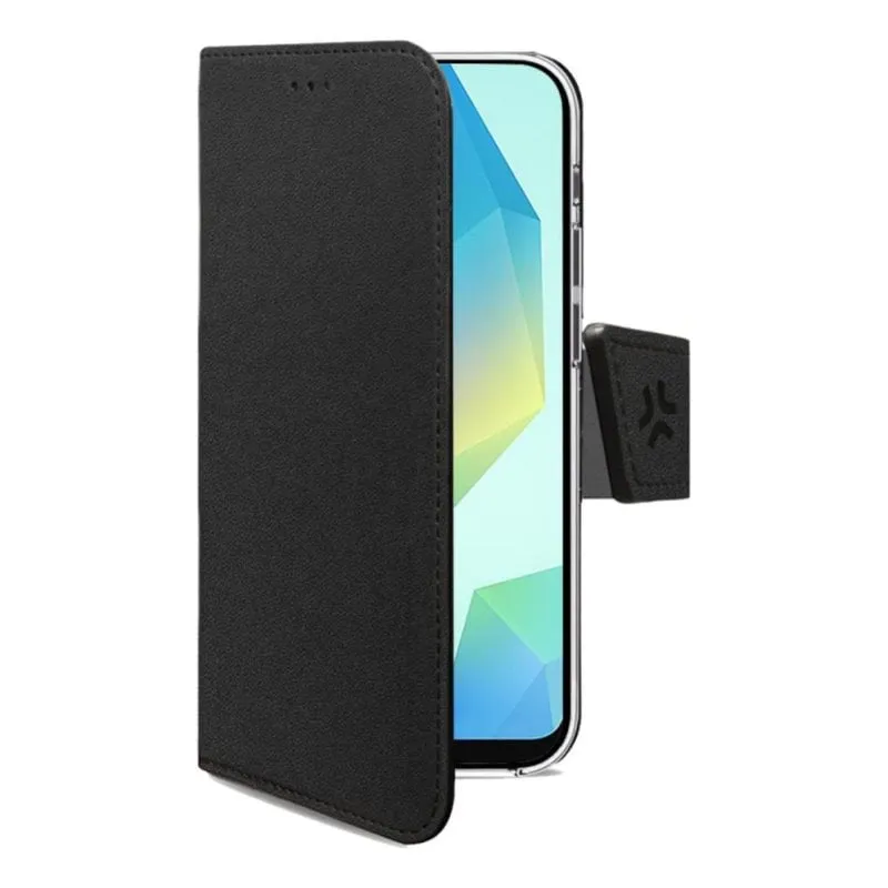 Funda per smartphone Celly WALLY Portafoglio Eco Pelle Nera Magnetica per Samsung Galaxy A17 - immagine 1