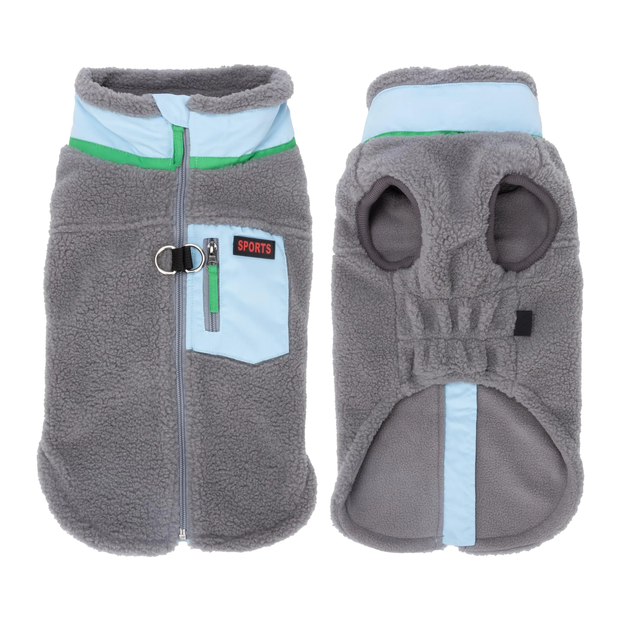 FEimaX Cappotto per Cani Invernale Giacca in Pile Calda con Anello a D, Gilet Cane Antivento Cucciolo Vestiti Caldo per Cani di Piccola e Media Taglia - immagine 1