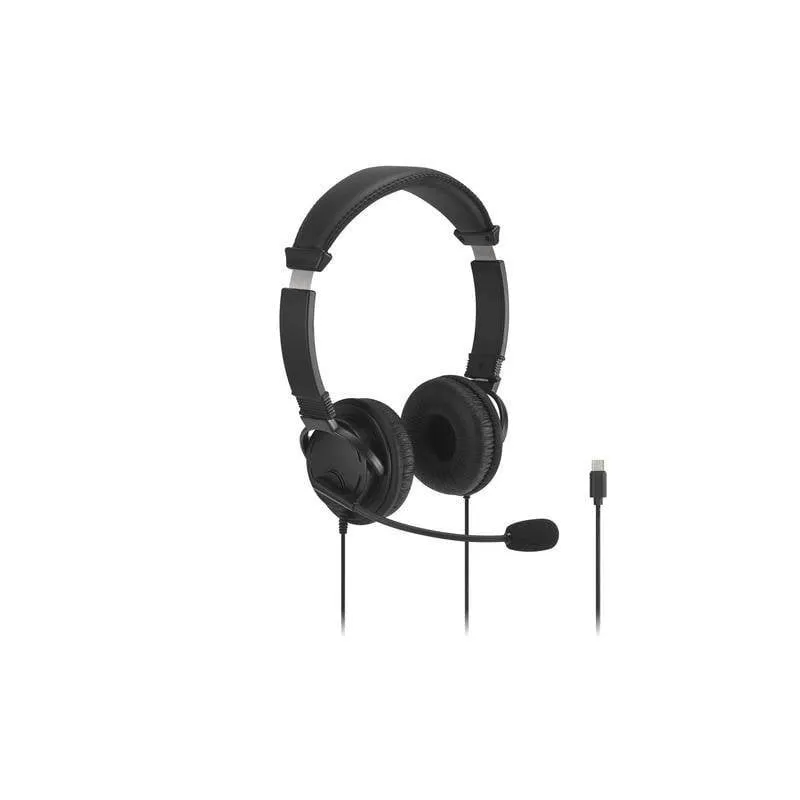 Auricolari Kensington Classic EQ con cavo USB-C, Cancellazione Rumore, Microfono, Nero - immagine 1