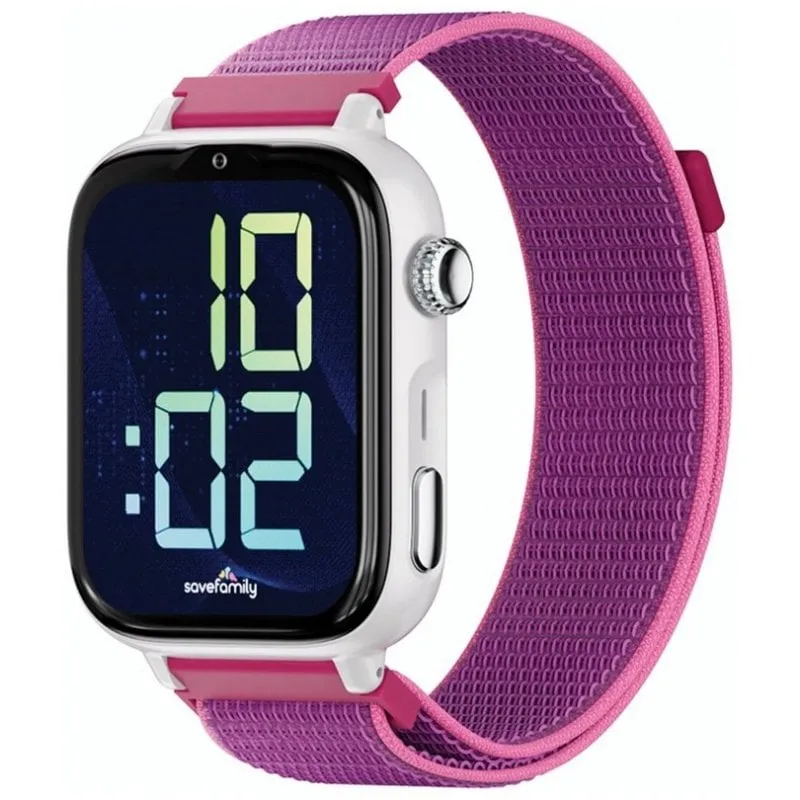 SaveFamily SaveWatch Plus 2 4G GPS 1,85'' AMOLED Bianco Rosa IP68 Pulsossimetro SOS - immagine 1