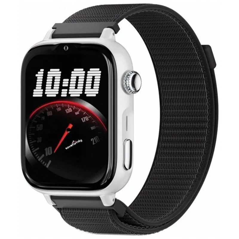 SaveFamily SaveWatch Plus 2 4G GPS 46mm AMOLED Bianco Cinturino Nero IP68 Pulsossimetro SOS - immagine 1