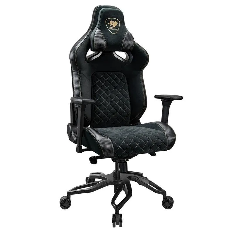 Sedia gaming Cougar CGR-T2F-GLB universale schienale reclinabile nero - immagine 1