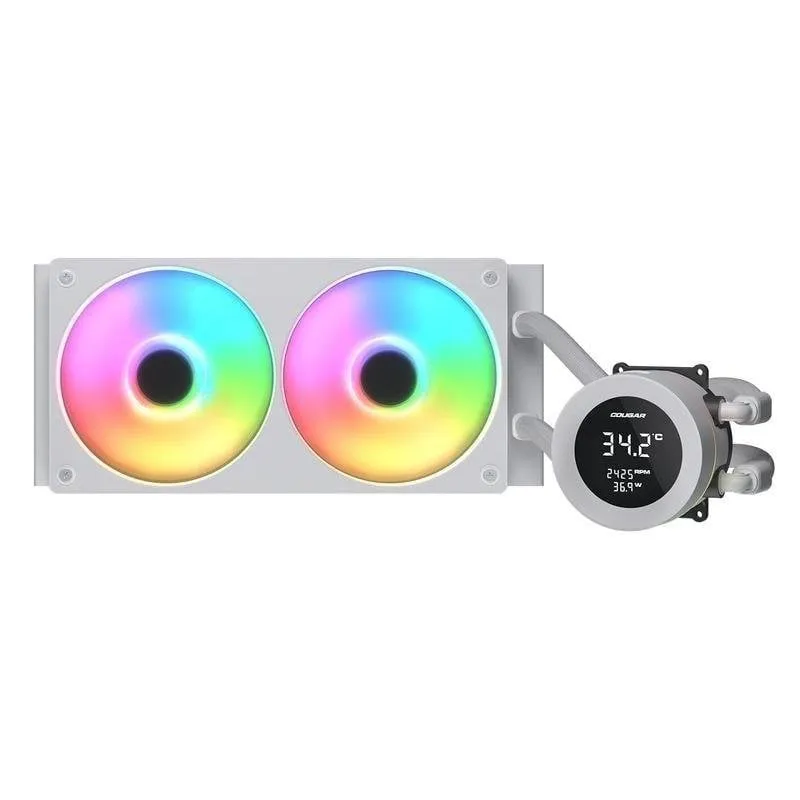 Refrigeración Líquida Cougar CGR-PSDVARGB-W-240 240 mm 2 Ventiladores ARGB Bianco - immagine 1