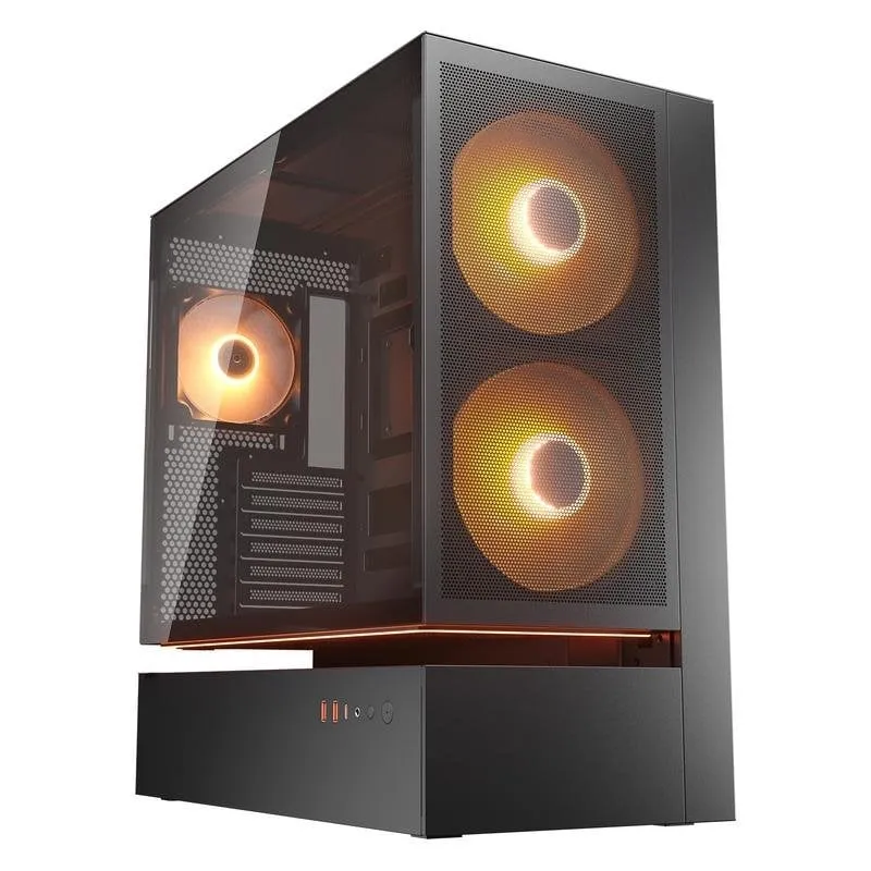 Case Cougar CGR-2DA4B-M Midi Tower Nero Vetro Temperato RGB Gaming - immagine 1