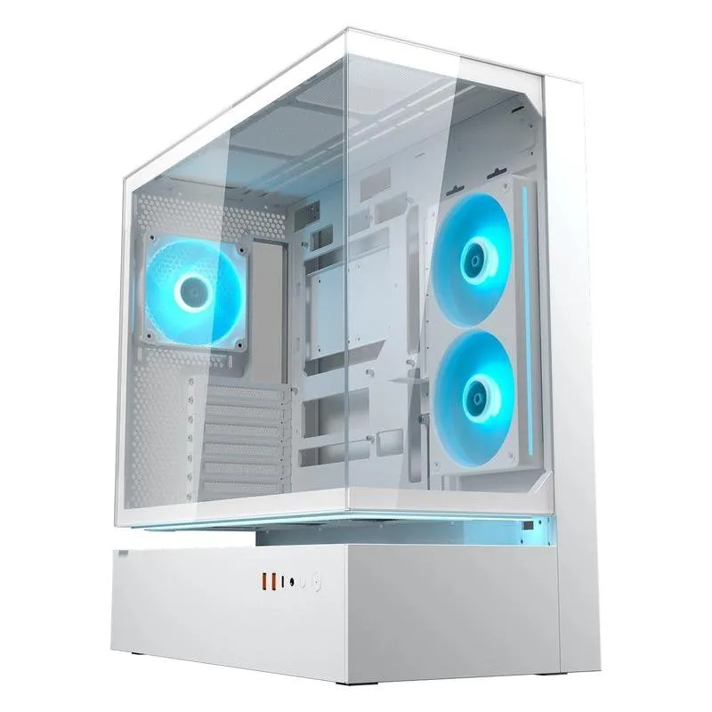 Case Cougar CGR-2DA4W Bianco Midi Tower ATX Vetro Temperato RGB Gaming - immagine 1