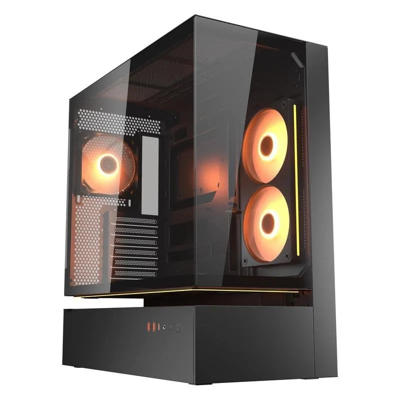 Case Cougar CGR-2DA4B Midi Tower Nero RGB ATX Vetro Acciaio Gaming - immagine 1