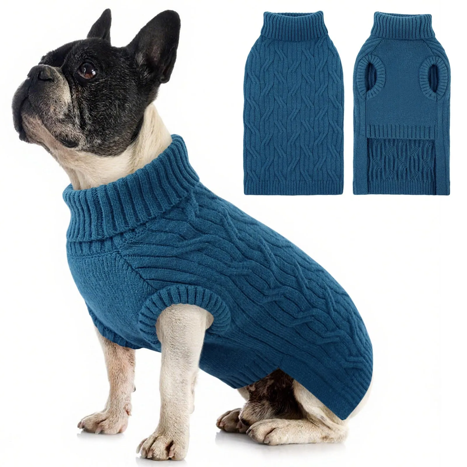 Queenmore Maglione Per Bassotto - Maglioncino Cane Taglia Media, Dolcevita - immagine 1