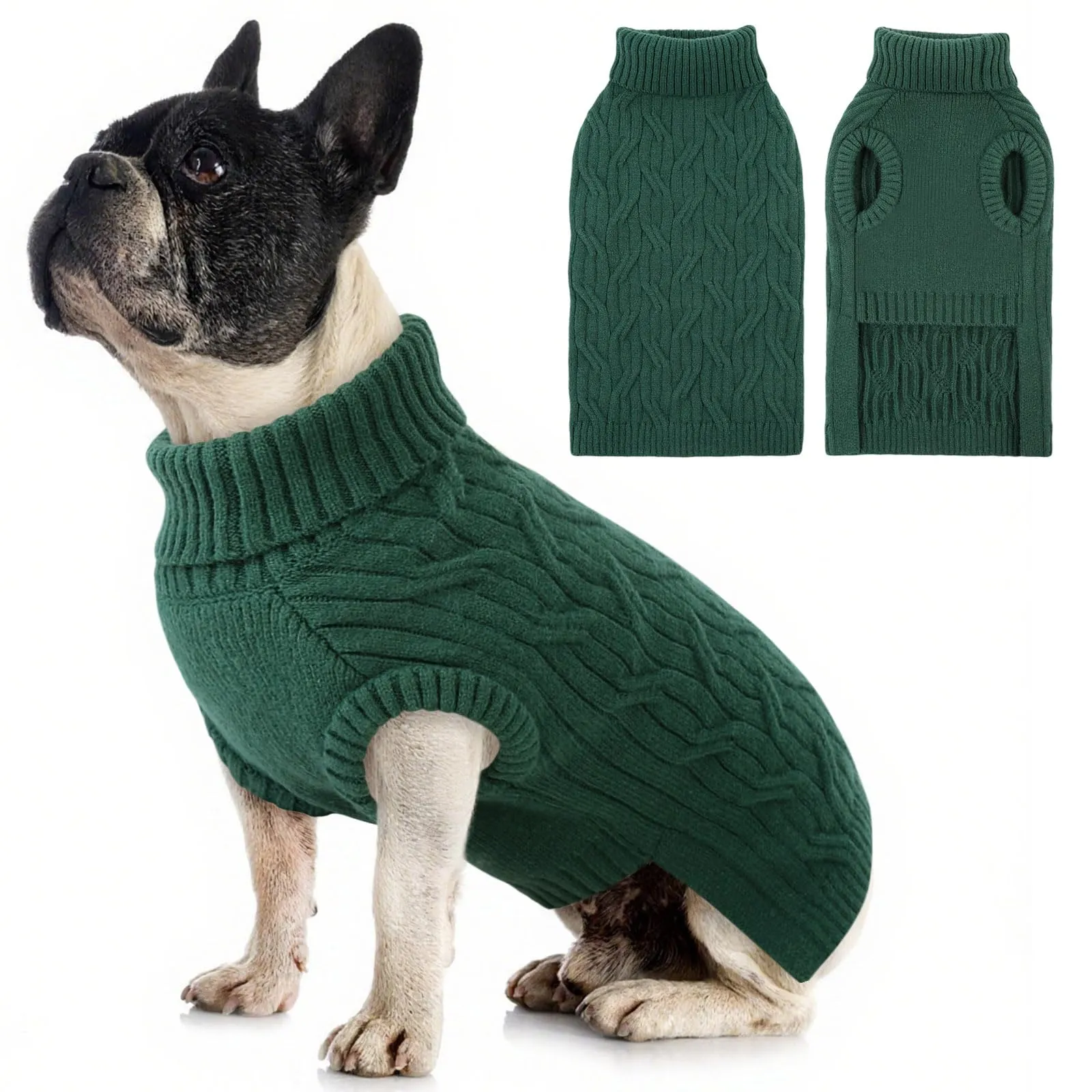 Queenmore Maglione Cane Taglia Media - Maglioncino con Dolcevita Morbido - immagine 1