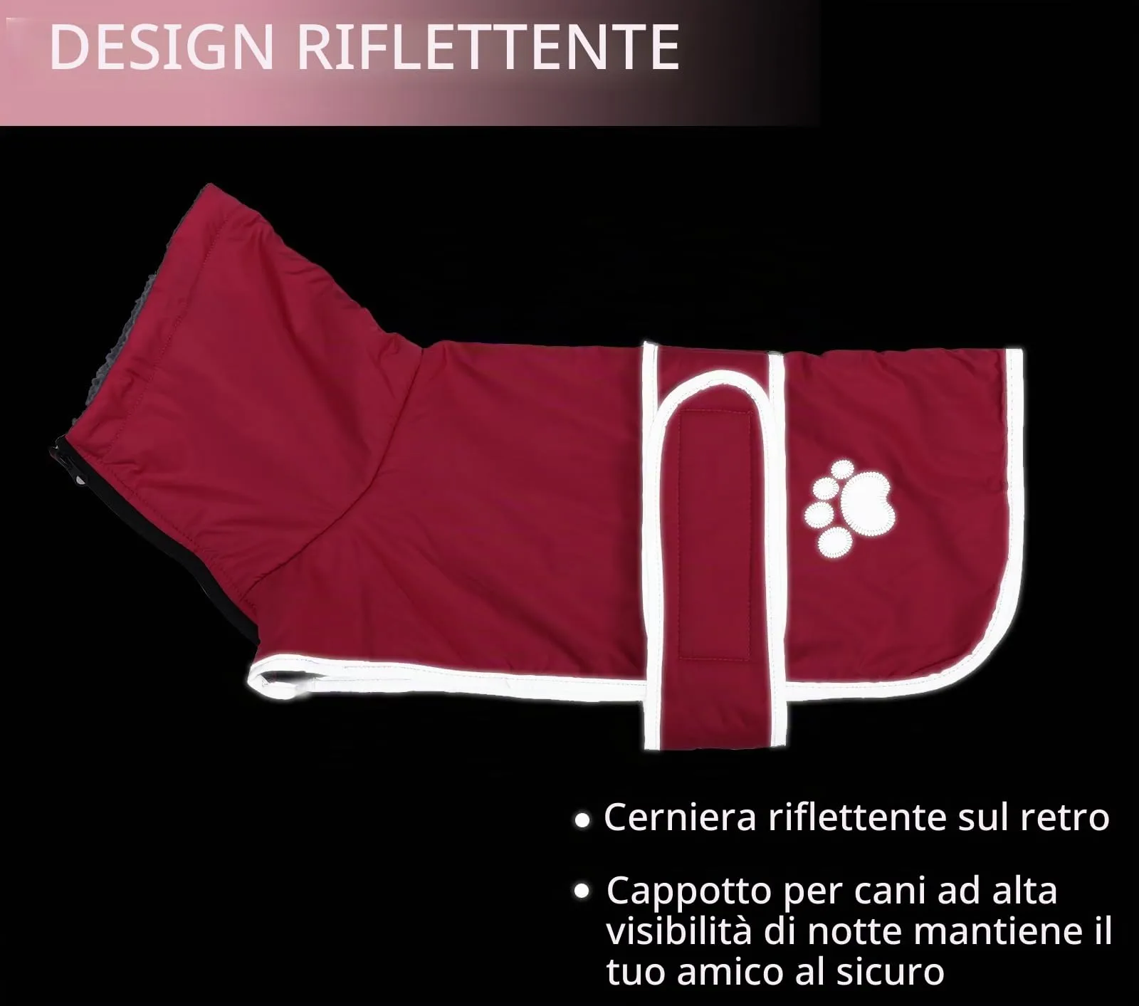 Geyecete -Invernale Cappotto per cane bassotti, con fodera in pile polare,impermeabile abbigliamento da esterni con Foro per Imbracatura,Giacca per cani piccola y media-Rosa-S - immagine 5