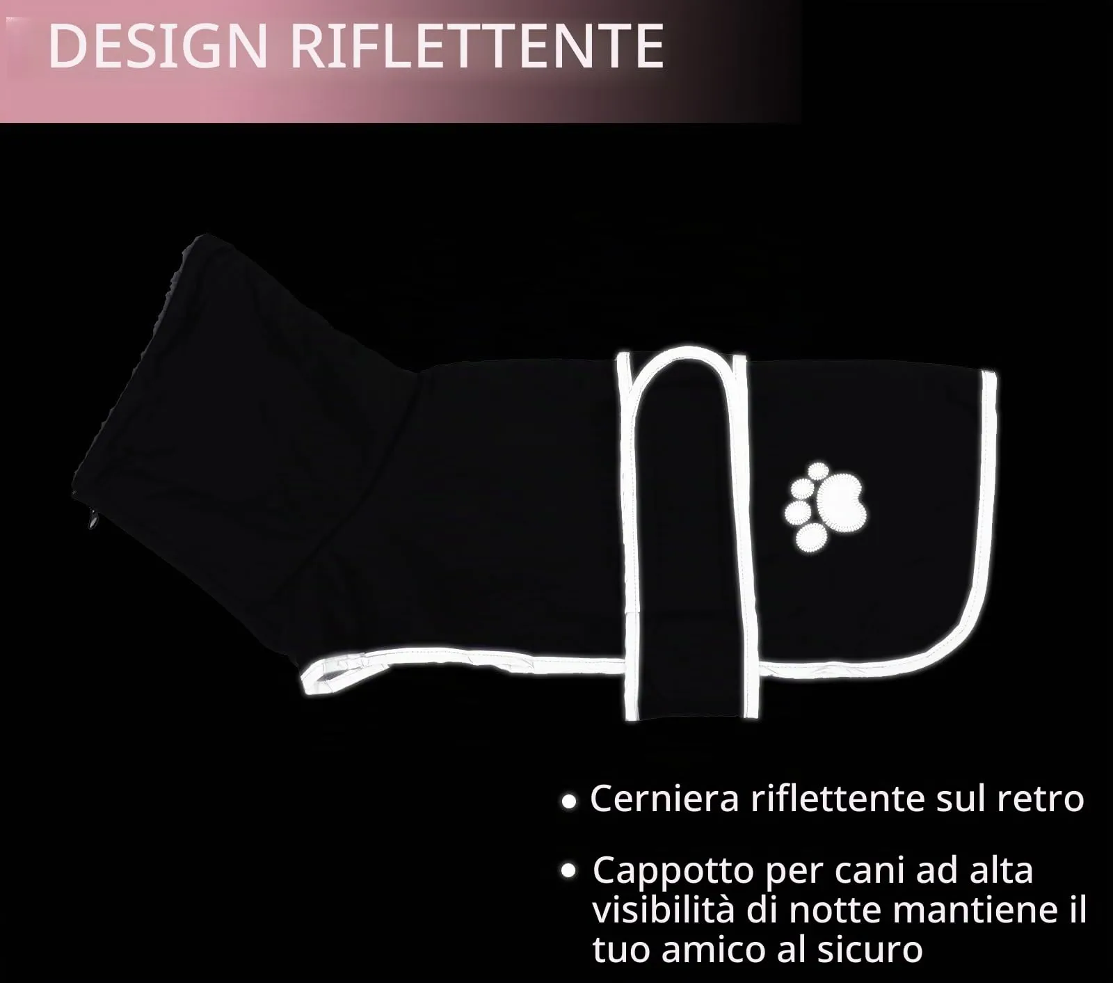 Geyecete -Invernale Cappotto per cane bassotti, con fodera in pile polare,impermeabile abbigliamento da esterni con Foro per Imbracatura,Giacca per cani piccola y media-Nero-M - immagine 5
