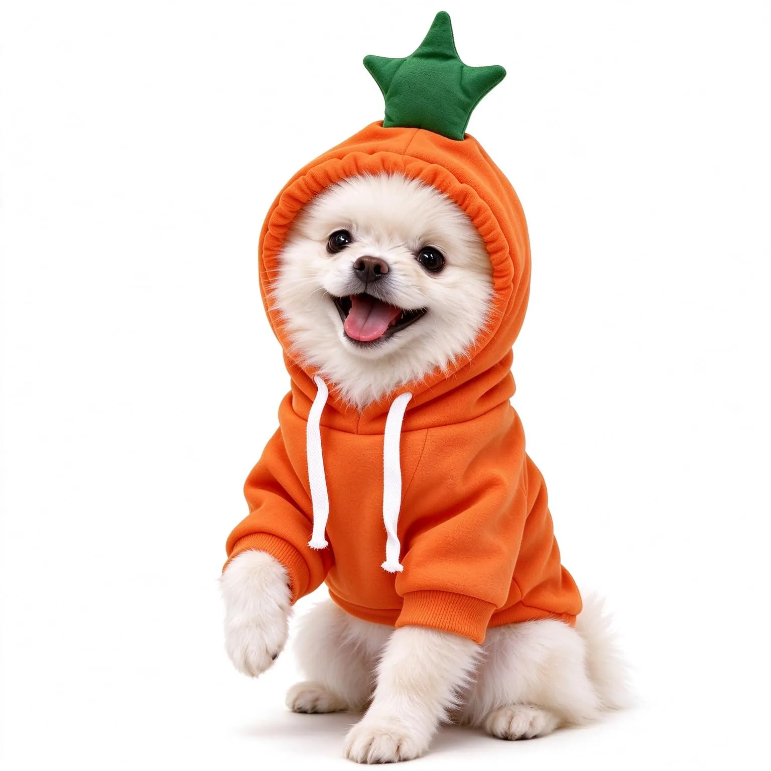 Costume Halloween Cane, 3 Pezzi Divertente Vestito di Carota Cani, XXS - immagine 1