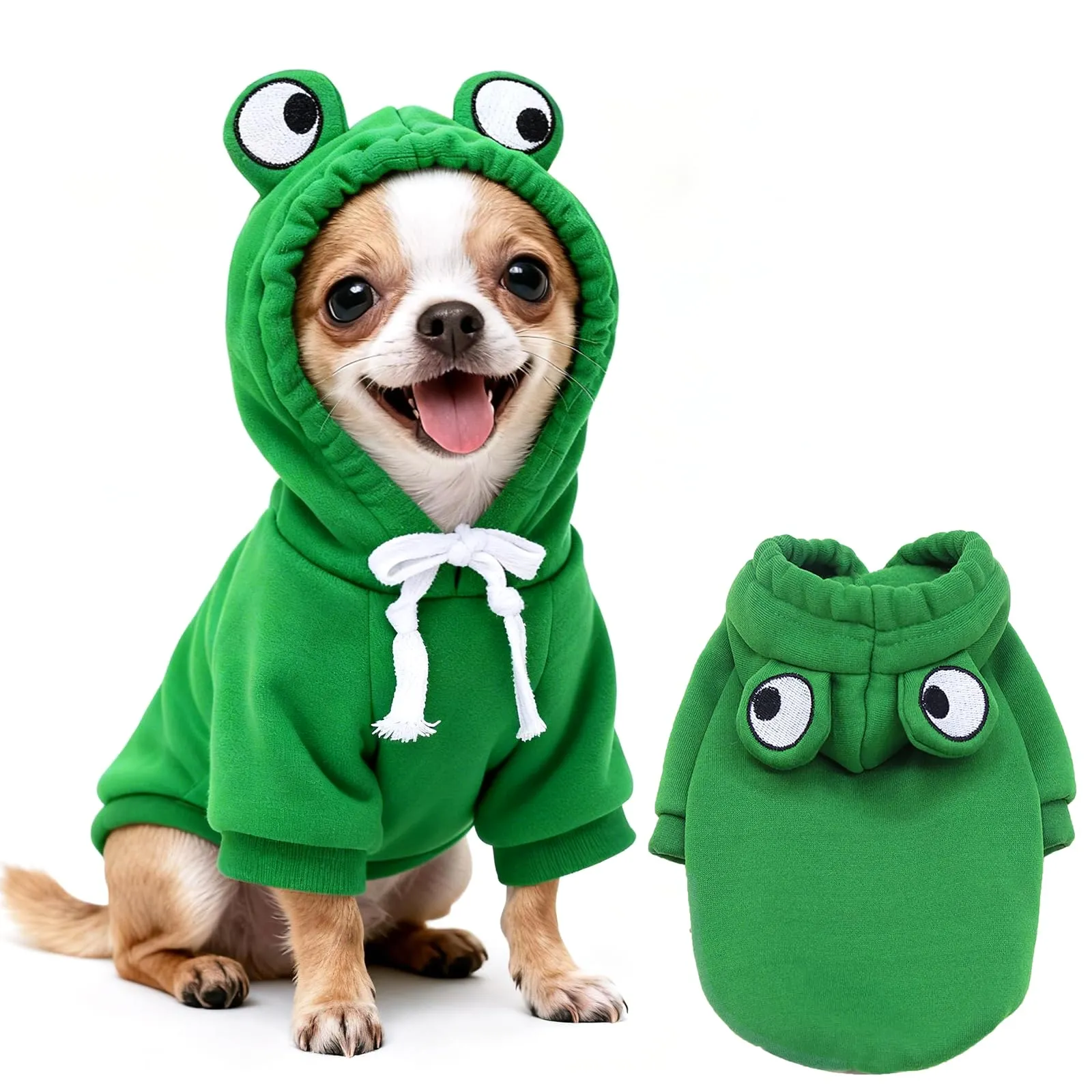 Costume Halloween Cane, 3 Pezzi Divertente Vestito di Rana Cani, Taglia XXS - immagine 1