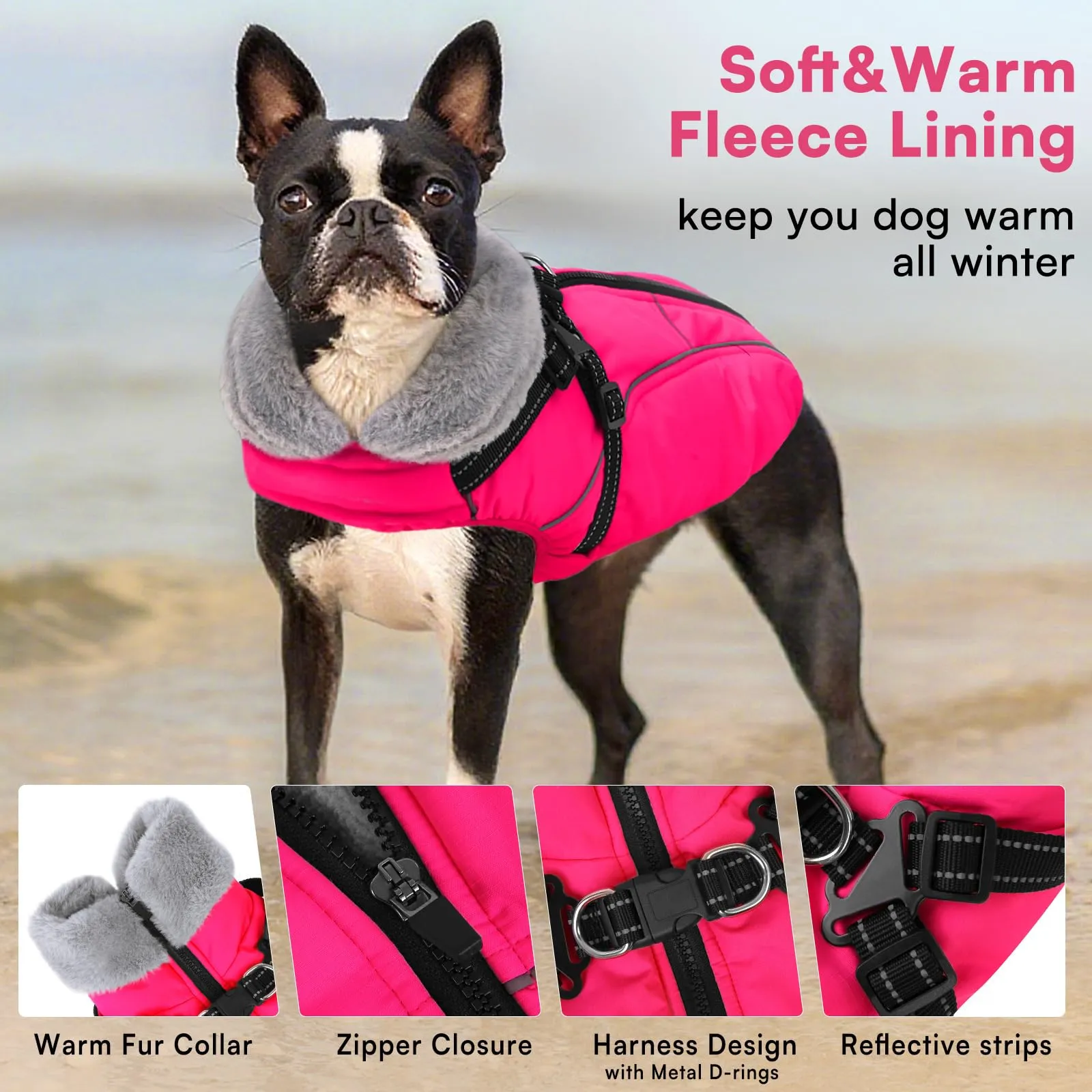 Queenmore Cappotto Cane Taglia Grande Impermeabile, Cappotto per Cani - immagine 2