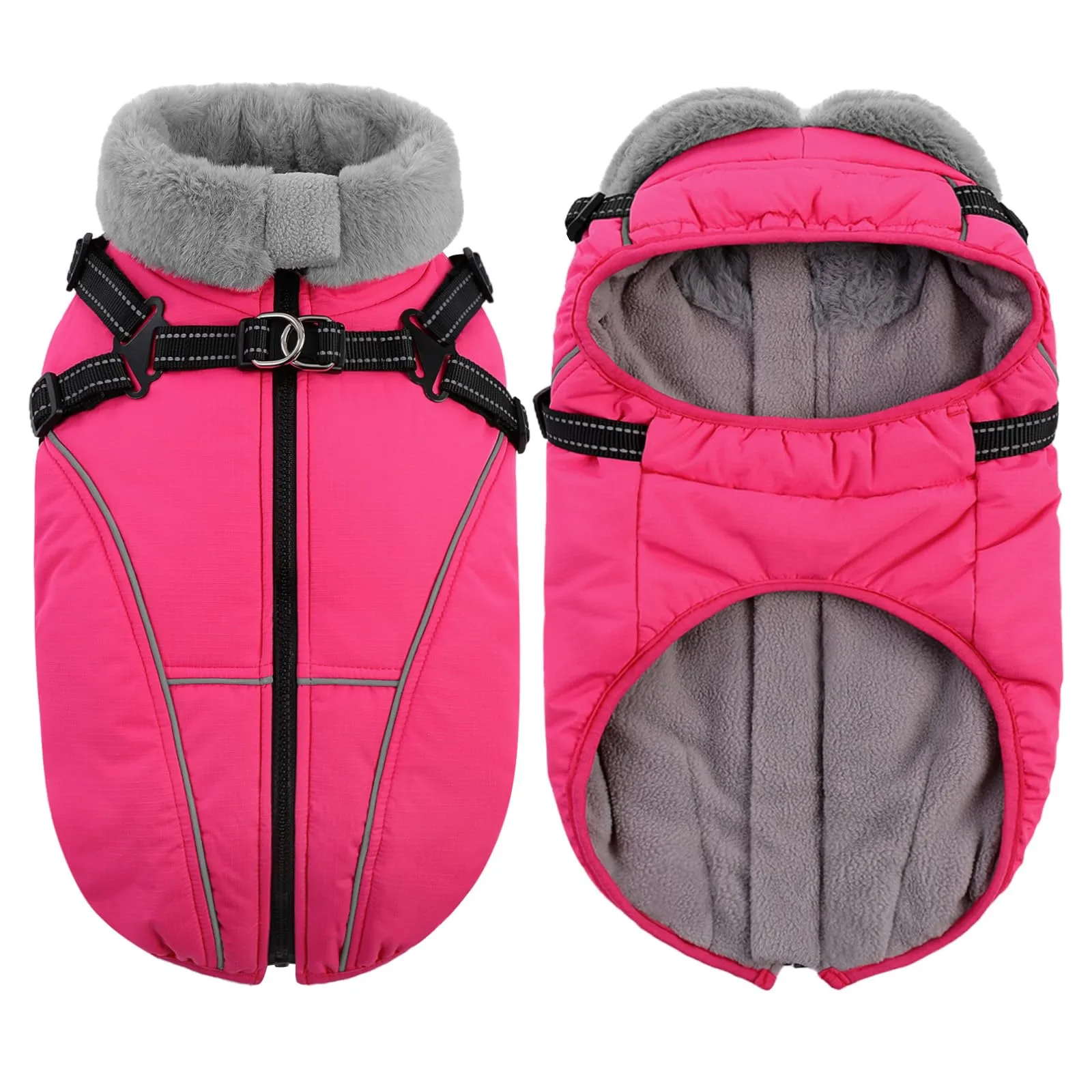 Queenmore Cappotto Cane Taglia Grande XXL, Impermeabile, con Arnese - immagine 8