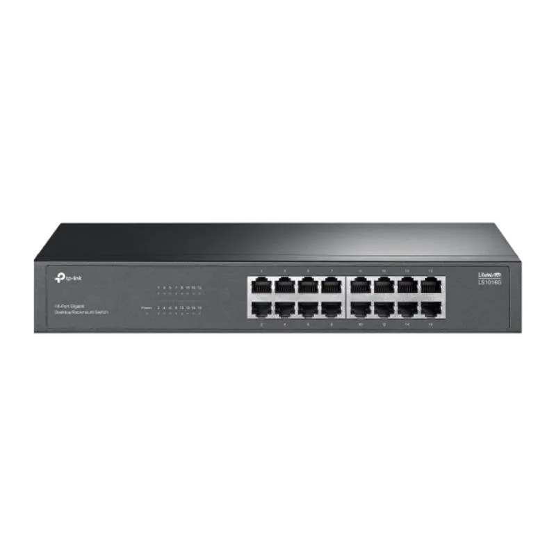 Switch TP-Link LS1016G 16 porte Gigabit No Gestito Rackmount Nero - immagine 1