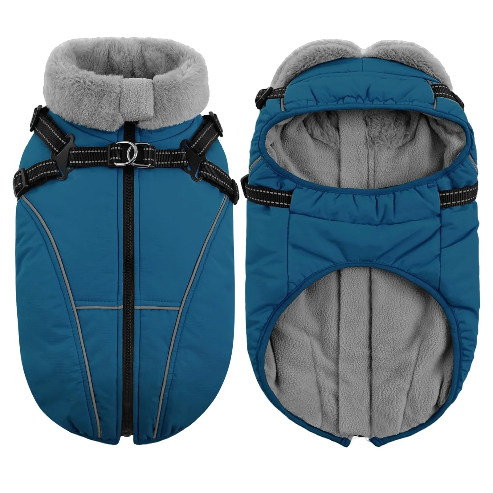 Queenmore Cappotto Cane Taglia Grande XXL, Cappottini per Cani con Arnese - immagine 8