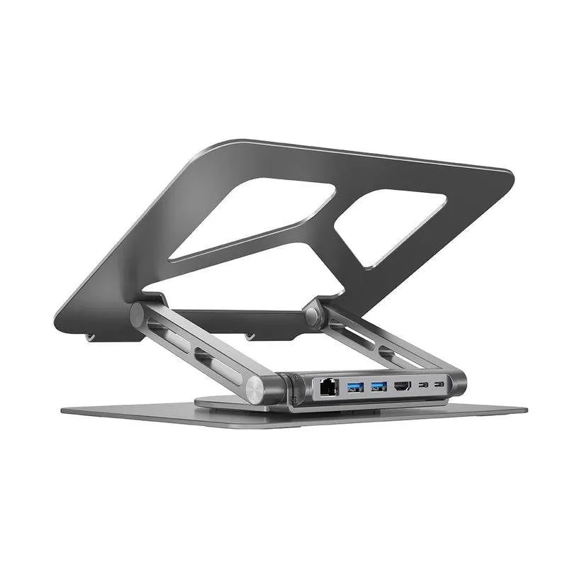 Supporto notebook Unitek D1109A alluminio grigio USB-C HDMI RJ-45 14-17" - immagine 1