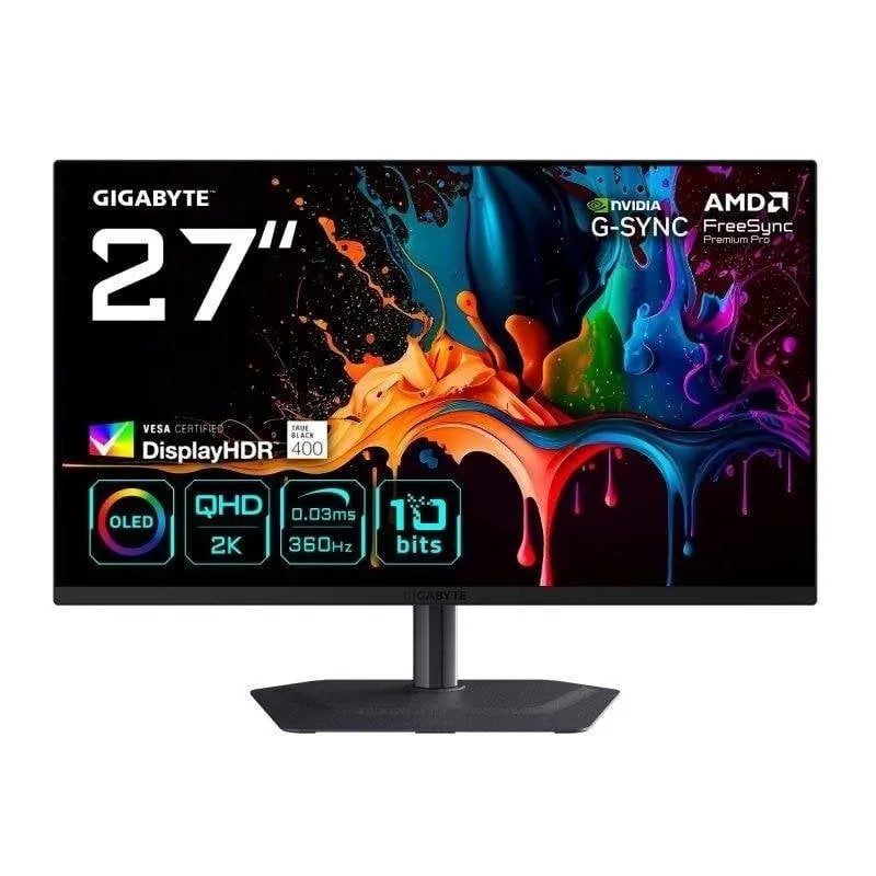 Monitor Gigabyte MO27Q3 27" QHD 360Hz OLED Flat FreeSync Pro G-SYNC 0,03ms - immagine 1