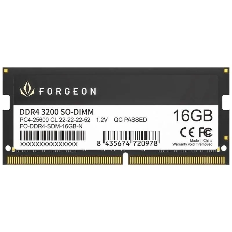 Memoria RAM Forgeon Cyclone PLUS 16GB 1x16GB DDR4 3200MHz CL22 Nero - immagine 1